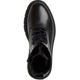 Tamaris - Lace Boot Heel - Enkellaarsje - Zwart - 6 cm Blokhak