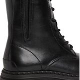 Tamaris - Lace Boot Heel - Enkellaarsje - Zwart - 6 cm Blokhak