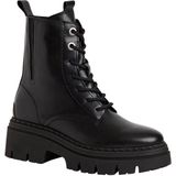 Tamaris - Lace Boot Heel - Enkellaarsje - Zwart - 6 cm Blokhak