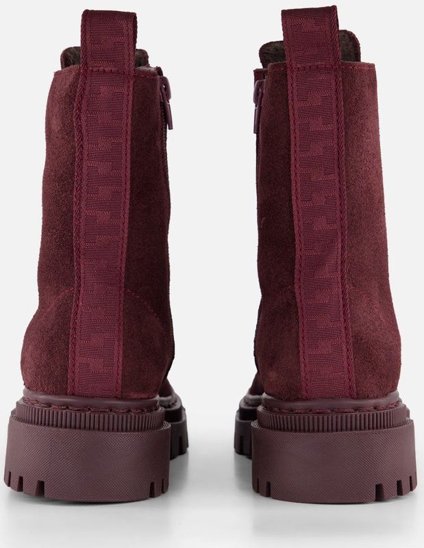 Tamaris - M25276 - Leren Enkellaarsjes - Merlot - Dameslaarzen