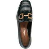 Tamaris - Trotteur - Loafers - Groen - 35 mm Plateau met Blokhak