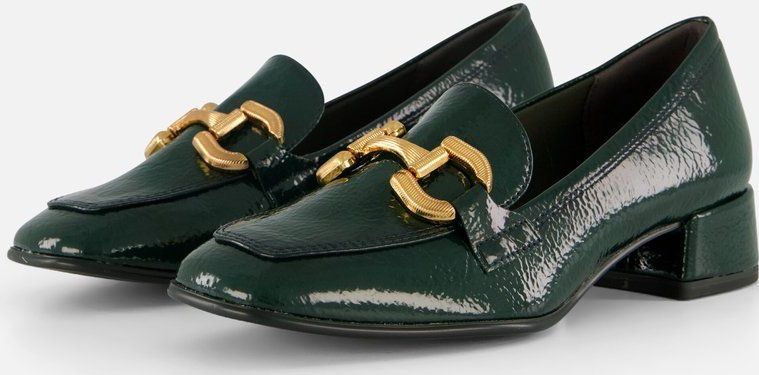 Tamaris - Trotteur - Loafers - Groen - 35 mm Plateau met Blokhak