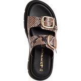 Muiltjes - Slangenhuidlook - Imitatieleer - Platte Zool - Sleehak 3,5 cm