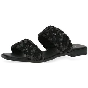 Caprice - Muiltjes - Zwart - Glad Leer - Platte Hak