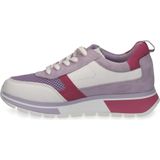 Sneakers - Color-Blocking - Leer en Suède - Gevoerd en Versterkte hak