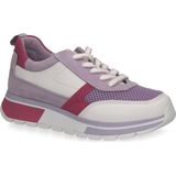 Sneakers - Color-Blocking - Leer en Suède - Gevoerd en Versterkte hak