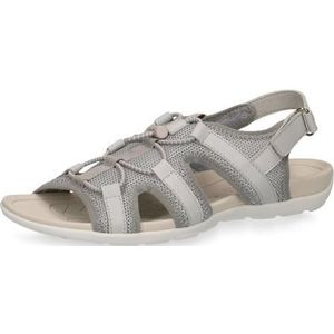 Caprice 9-9-28106-20, platte sandalen voor dames, grijs kam, 37 EU