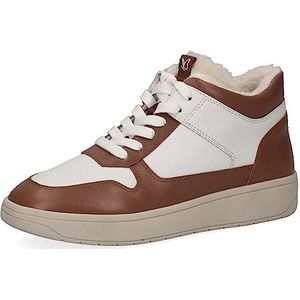 Caprice Dames 9-26106-41 platte veterlaarsjes warme voering, cognac wht, 41 EU