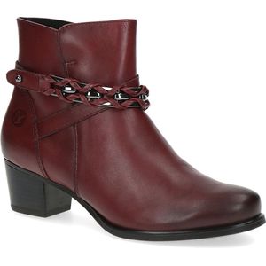 CAPRICE 9-25336-41, enkellaarsjes met veters en hak voor dames, Nappa bordeaux.