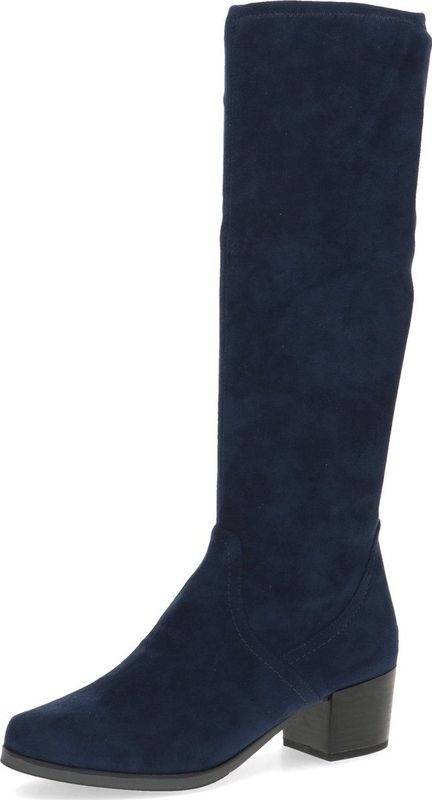 Caprice - 9-25506-41-870 Dames Laarzen - Blauw - Caprice Stretchlaars op Blokhak