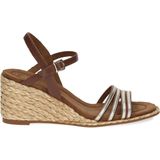CAPRICE Dames 9-28305-42 sleehak sandalen, Cognac Gold, 38 EU