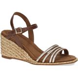 CAPRICE Dames 9-28305-42 sleehak sandalen, Cognac Gold, 38 EU