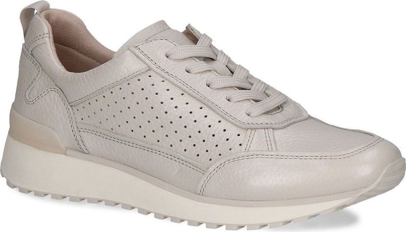 CAPRICE Platte Leren Damessneakers - Pearl Pearl Dee - AIRMOTIE - Verwisselbaar Voetbed