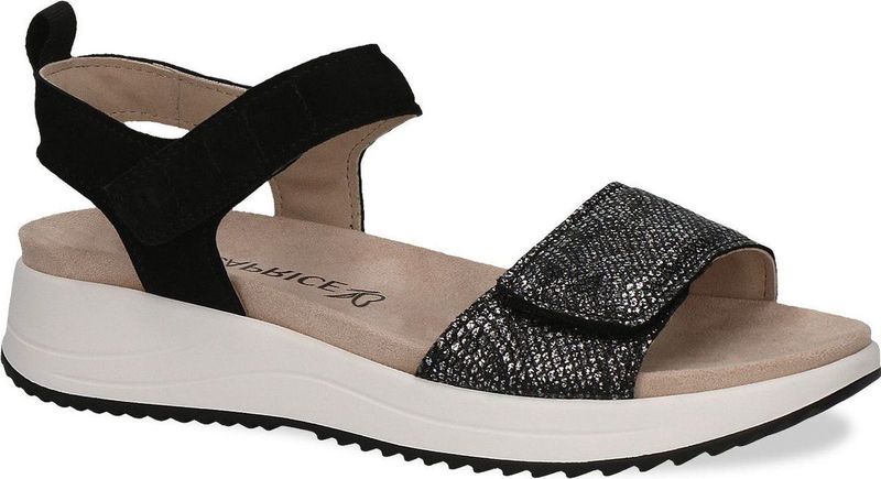 Caprice - Sandaal - Zwart - Brokaat