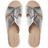 CAPRICE Damessandalen - Zilver - Leer - Comfortabel Voetbed