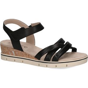 Caprice - Sandaaltje - G-breedte - Zwart - Leer
