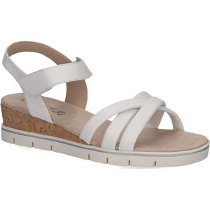 CAPRICE - Sandalen - Wit - Gevoerd - Velcro Sluiting - Sleehak