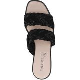 Caprice - Dames Slipper - Zwart - Leer/Textiel - G-breedte
