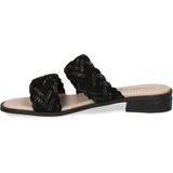 Caprice - Dames Slipper - Zwart - Leer/Textiel - G-breedte