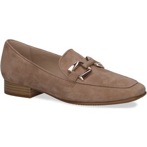CAPRICE Caprice Dames 9-24201-42 mocassinzool voor dames, Taupe suède.