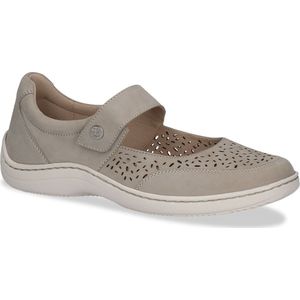 Ballerina - Effen - Leer - Velcro Sluiting - Platte Hak