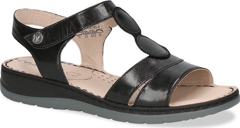 Caprice - 9-28154-42 - Sandaaltje - Zwart - Leer - G-breedte