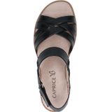Caprice Dames 9-28752-42 sleehak sandalen, Black SOFTNAP, 42 EU, Black Softnap., 42 EU