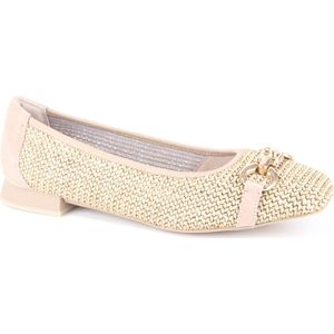 CAPRICE 9-22503 Ballerina's - Muscat - Leer/Textiel - G-breedte