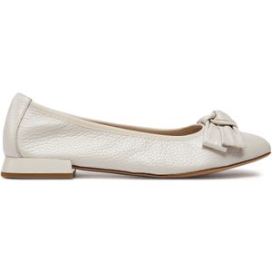 Caprice - Ballerina - Beige - Leer - Platte Hak