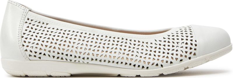 Caprice - 9-22151-42-160 Ballerina's - Wit - Leer