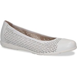 Caprice - 9-22151-42-160 Ballerina's - Wit - Leer
