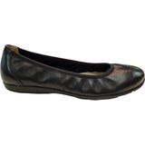 Caprice - 9-22150-42-022 - Ballerina's - Zwart - Leer