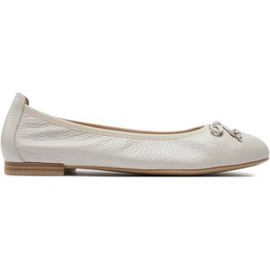 Caprice - 9-22108-136 - Dames Ballerina - Zwart - Leer - G-breedte