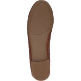 CAPRICE Damesballerina - Cognac Nappa - Leer - G-breedte - Ronde Neus