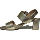 Sandalen - Effen - Leer - Blokhak - Open Toe - Glanzend