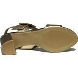 Sandalen - Effen - Leer - Blokhak - Open Toe - Glanzend