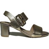 Sandalen - Effen - Leer - Blokhak - Open Toe - Glanzend