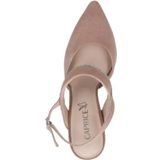 Caprice Effi suède slingback pumps beige