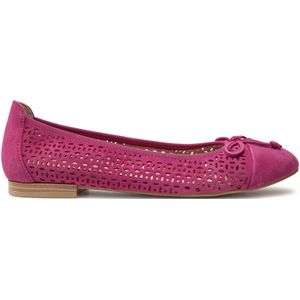 CAPRICE Caprice Dames 9-22185-42 ballerina's voor dames, Fuchsia suède