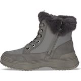 Veterlaarsjes - Effen - Imitatieleer, Textiel - Gevoerd, Ritssluiting