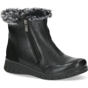 Caprice - 9-26408-019 - Enkellaarsje - Zwart - Leer/Textiel - H-breedte