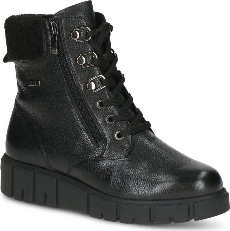 Veterlaarsjes - Effen - Leer - Sleehak - Warm Gevoerd