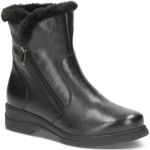 Caprice - 9-26409-41 - Enkellaarsje - Zwart - Leer/Textiel - H-breedte