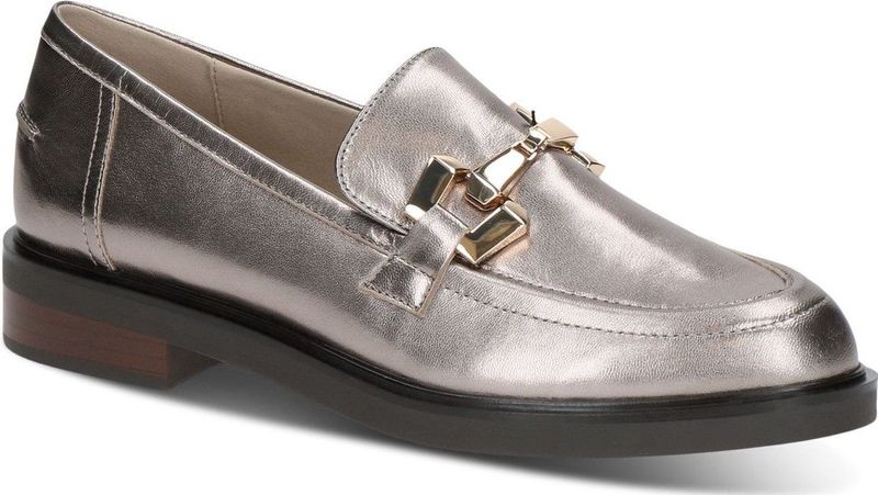 CAPRICE Slipper 9-24200 G-breedte - Platina Metaal - Leer