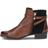 Caprice - Enkellaarsjes - Zwart - Leer - Blokhak