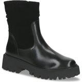 Enkellaarsjes - Effen - Leer - Blokhak - Ritssluiting - Warm Gevoerd