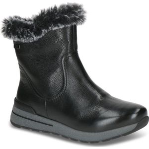 Caprice - 9-26411-022 - Enkellaarsje - Zwart - Leer/Textiel