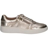 CAPRICE Dames Sneakers - Zilver - Leer - Wasbare Uitneembare Zool
