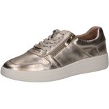 CAPRICE Dames Sneakers - Zilver - Leer - Wasbare Uitneembare Zool