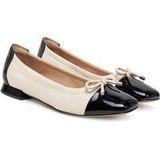 CAPRICE - Ballerina - Crème/Zwart - Leer - Color-Blocking
